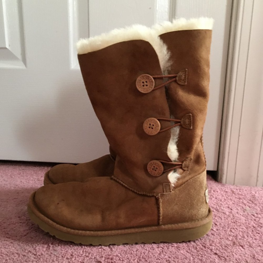Uggs Bailey Button Chestnut Boots - image 3